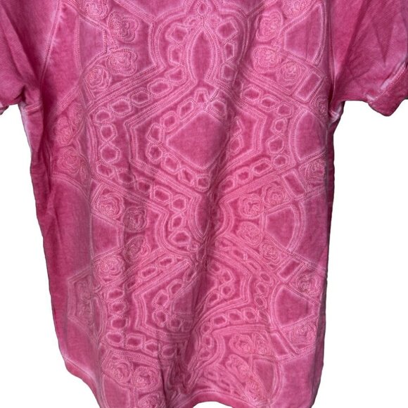 LRL Lauren Jeans Co. Pink Embroidered Short Sleeve Top Size S - Picture 3 of 4